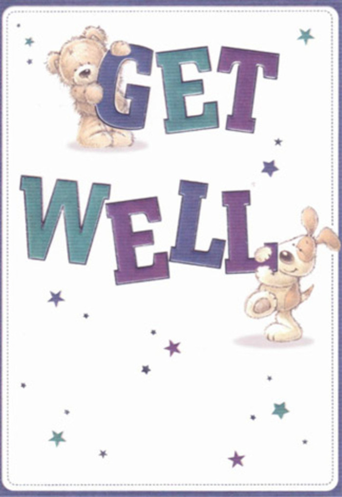 This endearing get well card captures the spirit of Tomorrow's People in every detail, blending whimsical comfort with genuine encouragement. At its center, a fluffy bear and an animated puppy are engaged in a tender exchange, their presence radiating a warmth reminiscent of neighbours sharing a gentle smile on St. John's Hill or outside a favourite café. Between them, playful stars dance on the crisp cream background, echoing the sense of well-wishing and hope that underpins our local community. Large, confident lettering in rich purples and soothing aquas flows across the middle, their tones both grounding and uplifting-a testament to the power of sincere words. There's a tactile charm as well: you can imagine the softness of the bear's fur and the velvety touch of the puppy's ears, details that seem to invite you to reach out and find reassurance. As a florist, I see in this illustration the same careful curation and tenderness that goes into assembling a bouquet for someone's recovery, each element placed with intention. Whether given alone or paired with a vibrant arrangement from Flowers at Tomorrow's People, this card promises to bring gentle encouragement and cheerful optimism, perfectly suited for anyone needing a little boost in our vibrant, welcoming area.